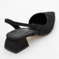 Sella - Black Jeweled Low Heel Shoe (Women)