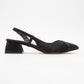 Sella - Black Jeweled Low Heel Shoe (Women)