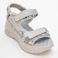 Arthur - Gray Sequin Strappy Platform Sport Sandal (Women)