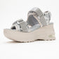 Arthur - Gray Sequin Strappy Platform Sport Sandal (Women)