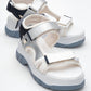4740 - White-Navy Strap Sandal (Women)