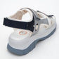 4740 - White-Navy Strap Sandal (Women)