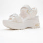 Arthur - White-White Platform Sport Sandal (Women)