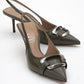 Lustre - Khaki Buckled Pointed Toe Stiletto Pump (Women)