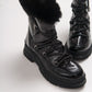 Rosie Black Fur-Lined Winter Boot (Women)