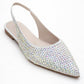 Ida - Silver Pointed Toe Open-Back Ballet Flat (Women)