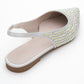 Ida - Silver Pointed Toe Open-Back Ballet Flat (Women)