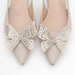 Oriol - Beige Pointed Toe Open-Back Ballet Flat (Women)