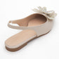 Oriol - Beige Pointed Toe Open-Back Ballet Flat (Women)