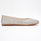 Runway Beige Mesh Embellished Ballet Flat (Women)