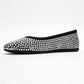 Runway Black Mesh Embellished Ballet Flat (Women)