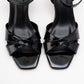 Melin - Black Patent Cross-Strap Heeled Shoe (Women)
