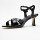 Melin - Black Patent Cross-Strap Heeled Shoe (Women)
