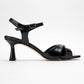 Melin - Black Patent Cross-Strap Heeled Shoe (Women)
