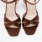Melin - Copper Satin Cross-Strap Heeled Shoe (Women)