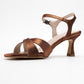 Melin - Copper Satin Cross-Strap Heeled Shoe (Women)