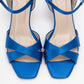 Melin - Sapphire Satin Cross-Strap Stiletto Pump (Women)