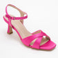 Melin - Fuchsia Satin Cross-Strap Stiletto Pump (Women)