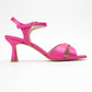 Melin - Fuchsia Satin Cross-Strap Stiletto Pump (Women)