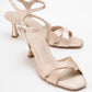 Melin - Beige Satin Cross-Strap Stiletto Pump (Women)