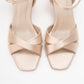 Melin - Beige Satin Cross-Strap Stiletto Pump (Women)