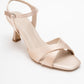 Melin - Beige Satin Cross-Strap Stiletto Pump (Women)