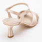 Melin - Beige Satin Cross-Strap Stiletto Pump (Women)