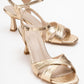 Melin - Gold Patterned Cross-Strap Stiletto Pump (Women)