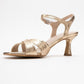 Melin - Gold Patterned Cross-Strap Stiletto Pump (Women)
