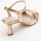Melin - Gold Patterned Cross-Strap Stiletto Pump (Women)