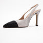 London - Beige Black Crystal-Embellished High Heel Shoe (Women)