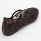 Juny Brown Mesh Floral Embroidery Ballet Flat (Women)