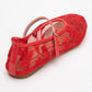 Juny Red Mesh Floral Embroidery Ballet Flat (Women)