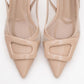 Foley - Dark Beige Pointed Toe Backless Stiletto (Women)