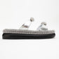 Finery Silver Embellished Platform Slide (Women)