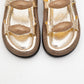 Finery Gold Embellished Platform Slide (Women)
