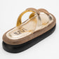 Finery Gold Embellished Platform Slide (Women)