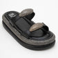 Finery Black Embellished Platform Slide (Women)