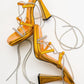 Mezzo - Metallic Orange Heeled Sandal (Women)