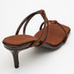 Mocha Brown Square‑Toe Thin‑Strap Heel Sandal (Women)