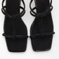 Mocha Black Square‑Toe Thin‑Strap Heel Sandal (Women)