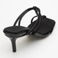 Mocha Black Square‑Toe Thin‑Strap Heel Sandal (Women)