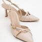 Biana - Beige Pointed Toe Stiletto Pump (Women)