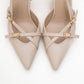 Biana - Beige Pointed Toe Stiletto Pump (Women)
