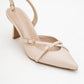 Biana - Beige Pointed Toe Stiletto Pump (Women)