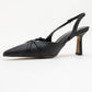 Biana - Black Buckle Pointed Toe Pump (Women)
