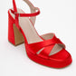 Lello - Red Satin Platform Heel Shoe (Women)
