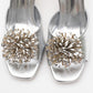 Shana - Silver Floral Stiletto Heel Sandal (Women)