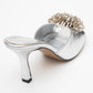 Shana - Silver Floral Stiletto Heel Sandal (Women)