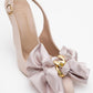Noria - Beige Satin Floral Stiletto (Women)